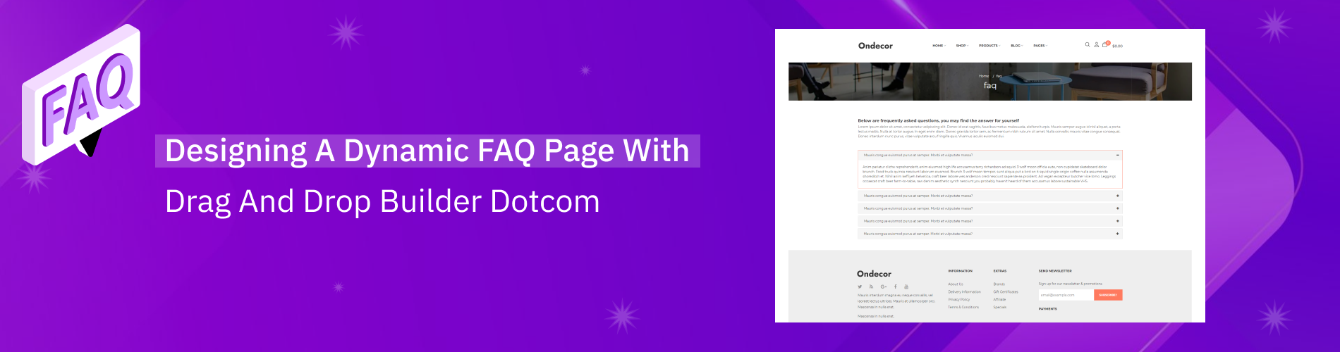 Designing A Dynamic FAQ Page With Drag And Drop Builder Dotcom
