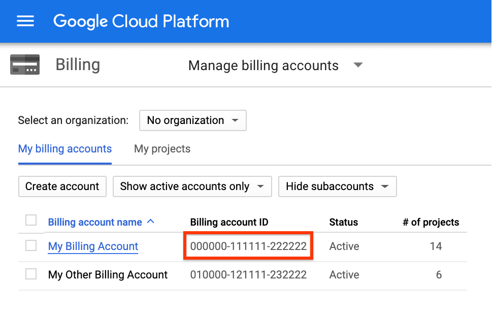 Set up your Billing account