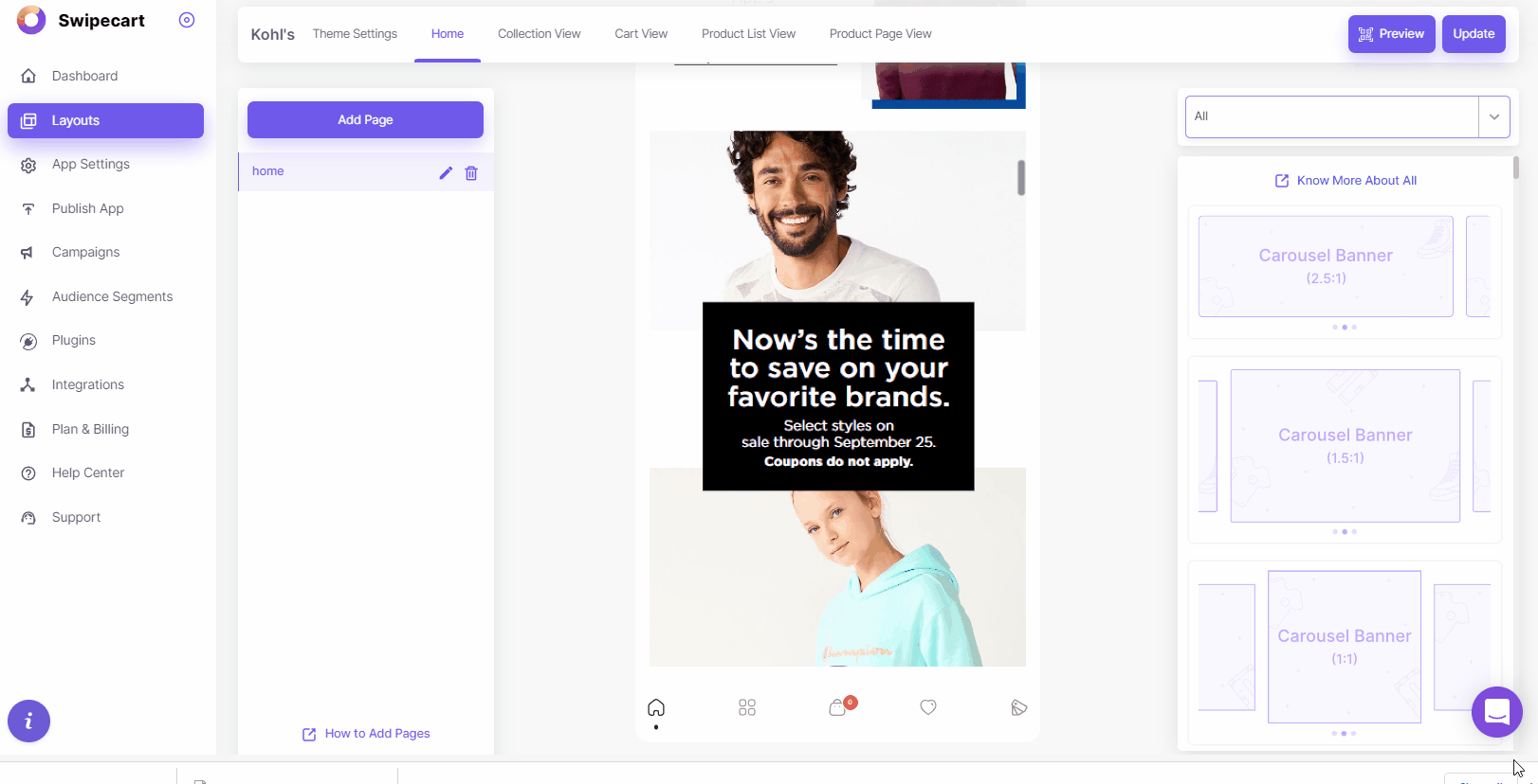 How to create an app like Kohl's