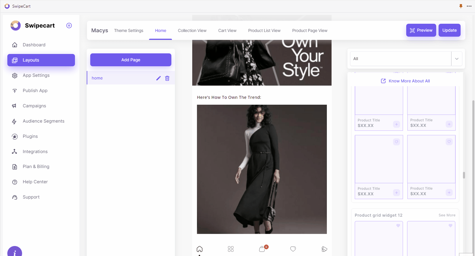 How to create an app like Macy's Inc