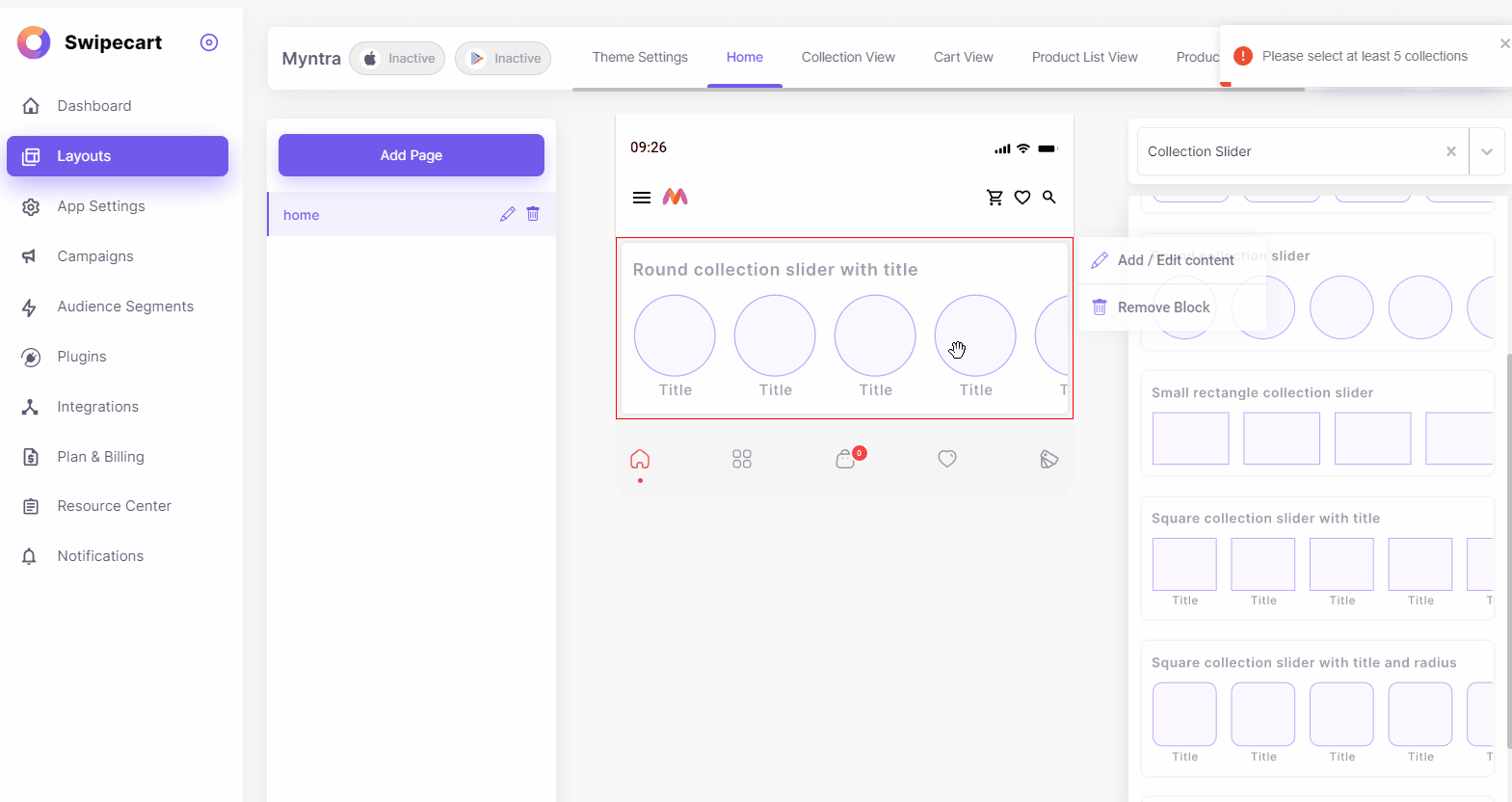 How to create an app like Myntra