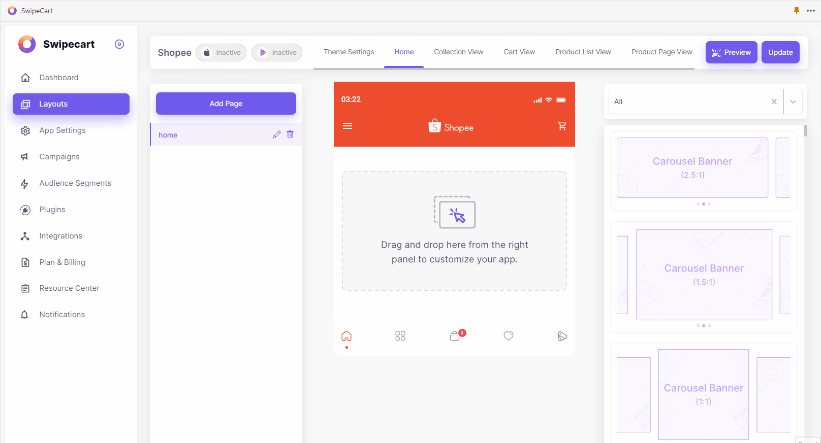 How to create an app like Shopee