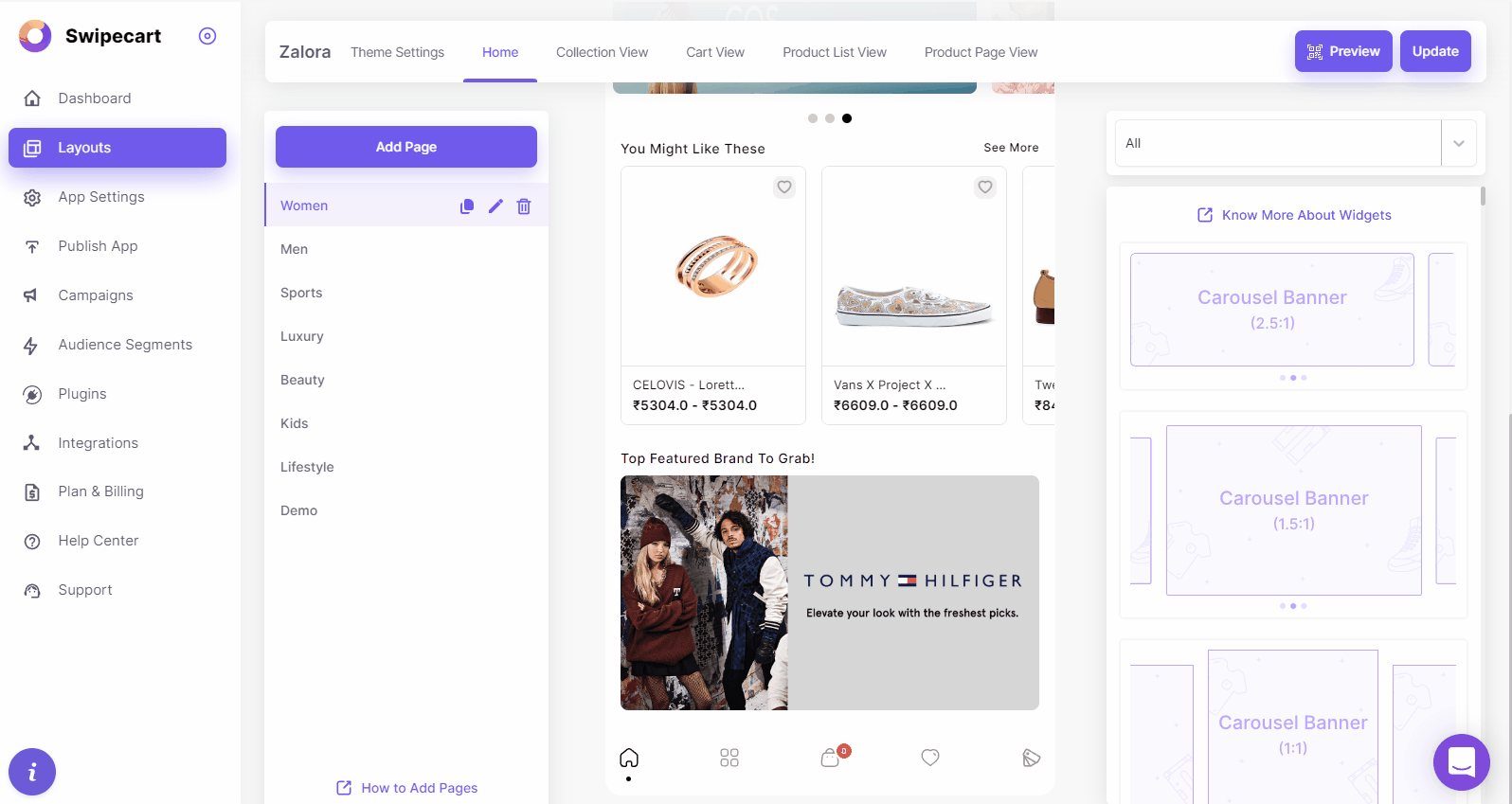 How to create an app like Zalora